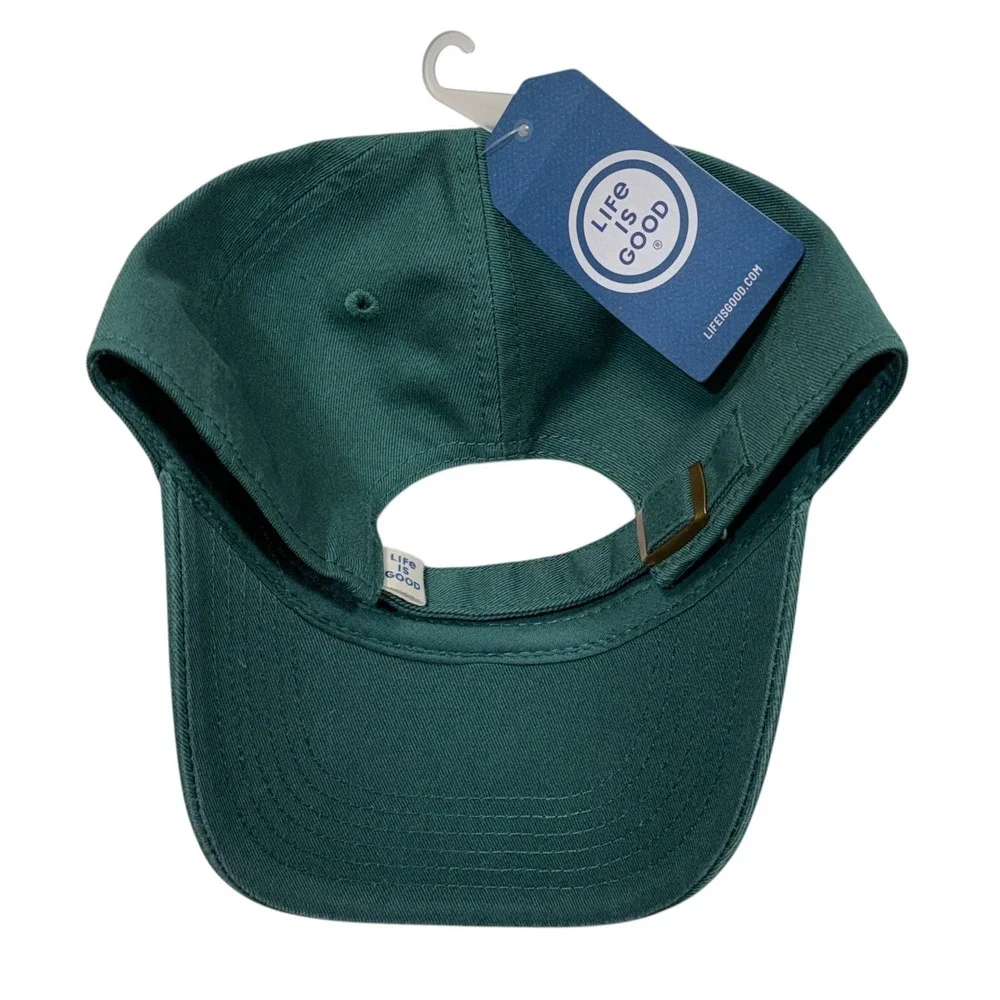 Life is‎ Good Mens A Chill Cap Vintage Oval Spruce Green Cotton Dad Hat OS NEW